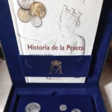 Monedas Juan Carlos I: ESPAÑA *LAS ÚLTIMAS PESETAS EN PLATA* ESTUCHE F.N.M.T.+LIBRO Y CERT.. Lote 400953149