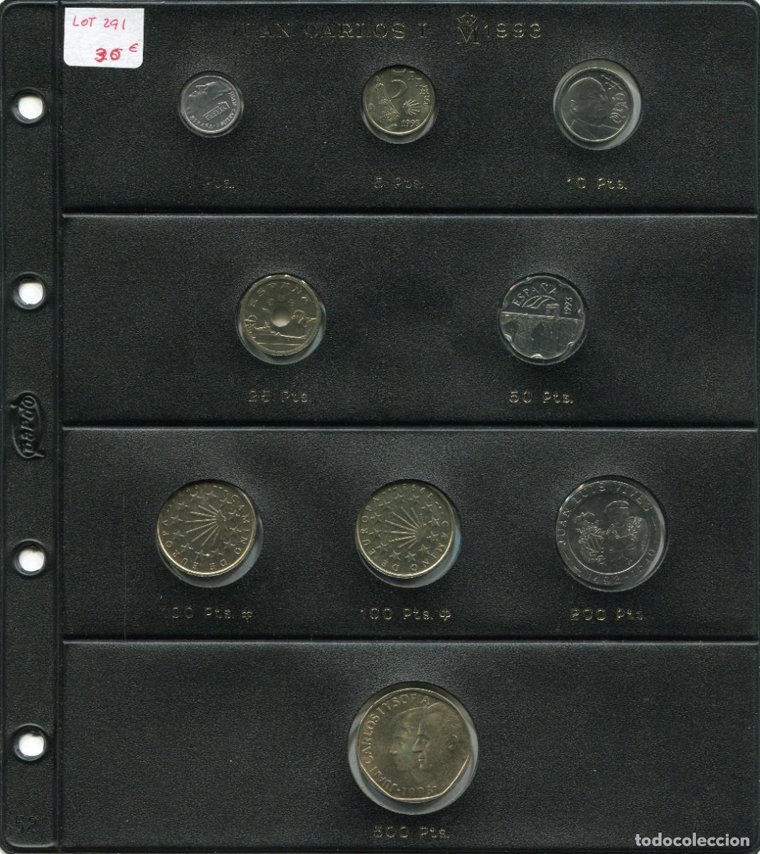Moedas Juan Carlos I: HOJA PARDO CON MONEDAS A&Ntilde;O 1993 ( LOT291 )