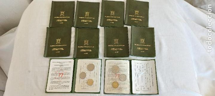 M&uuml;nzen unter Juan Carlos I: lote de 10 CARTERAS OFICIAL FNMT 1977 PRUEBAS NUMISMATICAS Monedas Juan Carlos I de 1-5-25 pesetas