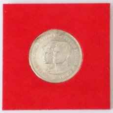 Monedas Juan Carlos I: MEDALLA DE PLATA, DON JUAN CARLOS Y DOÑA SOFIA AL ENCUENTRO CON LOS PUEBLOS DE ESPAÑA, ALICANTE 1976