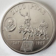 Monedas Juan Carlos I: MONEDA DE PLATA DE 2000 PESETAS 1997. EL QUIJOTE Y SANCHO. MIGUEL CERVANTES. VER FOTOS Y DESCRIPCION