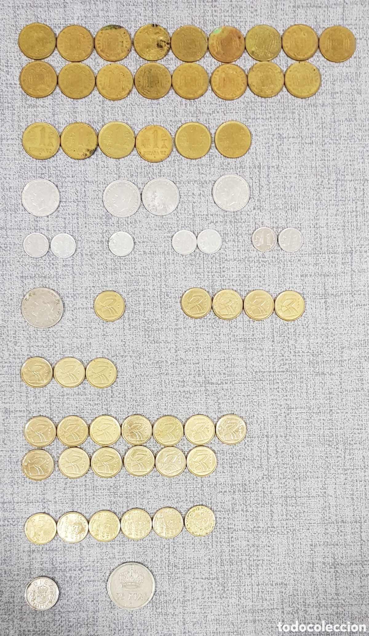 Monedas Juan Carlos I: 64 MONEDAS ESPA&Ntilde;OLAS 1 5 10 25 PESETAS 1975 1980 1985 1987 1990 1991 1992 1993 1997
