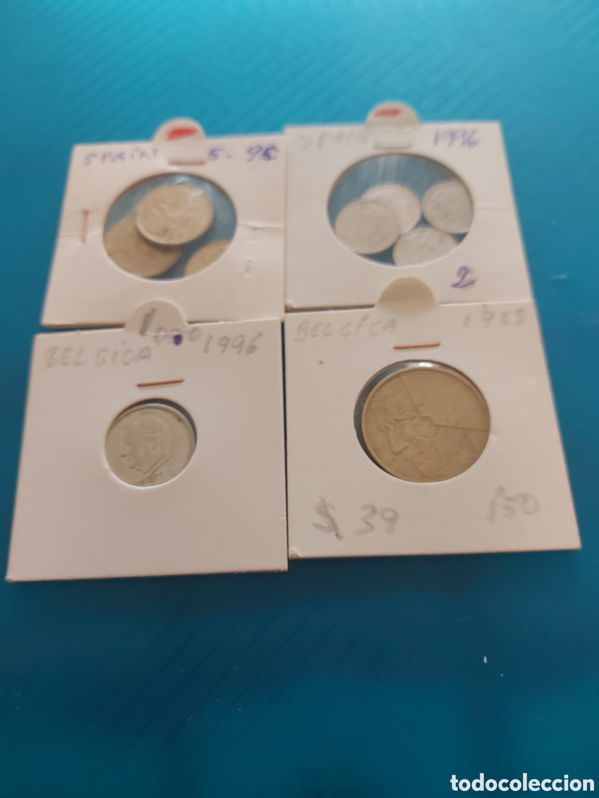 Monedas Juan Carlos I: 7Espa&ntilde;a y2 Belgica