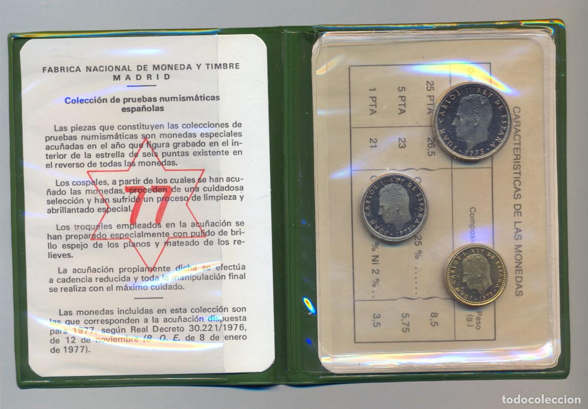 M&uuml;nzen unter Juan Carlos I: Cartera oficial de la FNMT en calidad PROOF de 1977