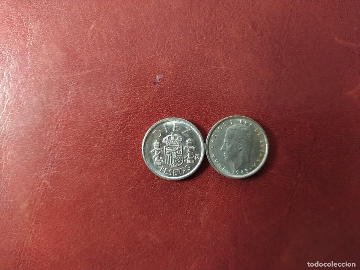 M&uuml;nzen unter Juan Carlos I: MONEDA 10 PESETAS A&Ntilde;O 1983. LOTE DE DOS MONEDAS.