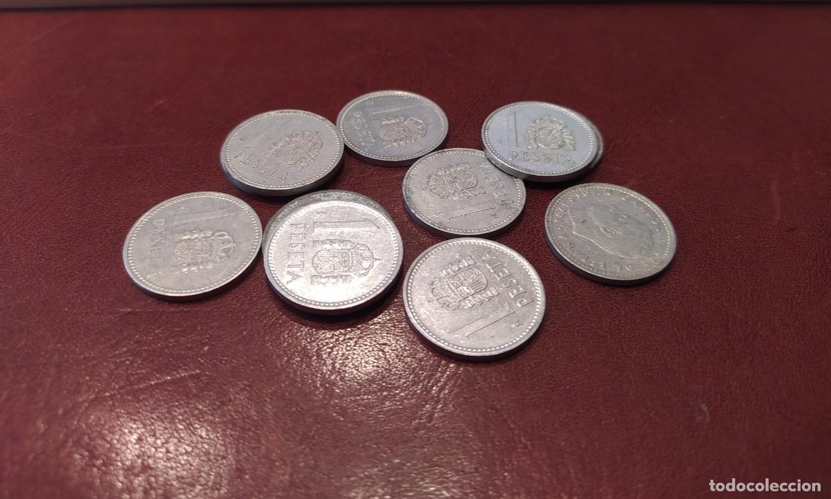 M&uuml;nzen unter Juan Carlos I: MONEDAS 1 PESETA A&Ntilde;O 1983,1984,1985 Y 1987. LOTE DE ONCE MONEDAS.