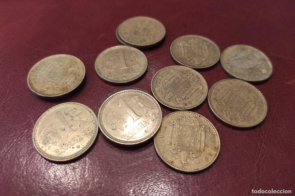 M&uuml;nzen unter Juan Carlos I: MONEDA 1 PESETA A&Ntilde;O 1975 Y 1980. LOTE DE TRECE MONEDAS