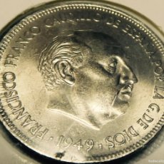 Monedas Juan Carlos I: FRANCO, 5 PESETAS, 1949, ESCUDO DEL ÁGUILA IMPERIAL. DURO CABEZÓN. SC