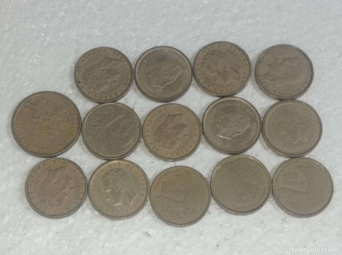 Monete Juan Carlos I: Monedas 1800 pesetas en 13 monedas de 100 y una de 500 pesetas