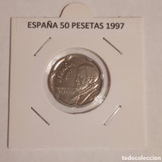 Monedas Juan Carlos I: ESPAÑA 50 PESETAS JUAN CARLOS (JUAN DE HERRERA) AÑO 1997 BUENA CONSERVACIÓN