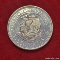 Monedas Juan Carlos I: MONEDA PLATA 5000 PESETAS QUINTO 5ª CENTENARIO 1989 SIN CIRCULAR ORIGINAL C24 - B