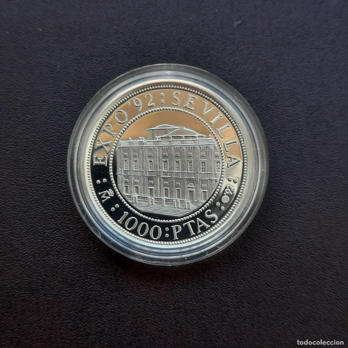 Monedas Juan Carlos I: MONEDA DE 1000 PESETAS DEL A&Ntilde;O 1992,DEL QUINTO CENTENARIO,S/C.DE PLATA.