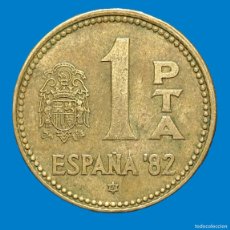 Monedas Juan Carlos I: ESPAÑA 1 PESETA; AÑO 1980 *ESTRELLA 81*; KM#816; CIRCULADA -DESMONETIZADA- ESPAÑA´82