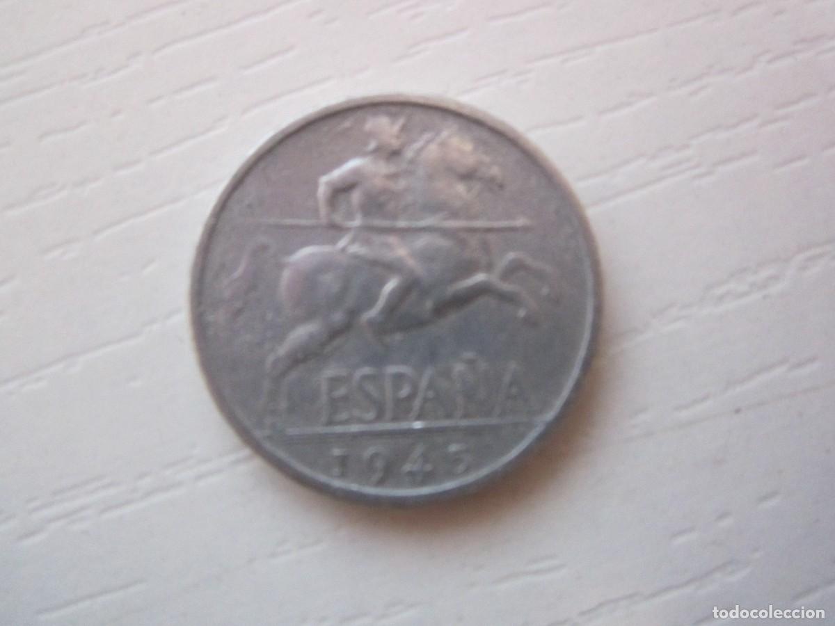 Monedas Juan Carlos I: MONEDA DE 10 CENTIMOS 1945 S/C- - Foto 1