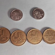 Monedas Juan Carlos I: LOTE DE 8 MONEDAS, DE 5 PESETAS,DE 1 PESETA,CARLOS GUSTAV 1979,10 CÉNTIMOS FRANCO Y 5 KRONOR DE 2001