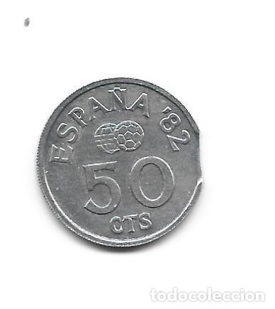 Monedas Juan Carlos I: 50 CENTIMOS-1980*19-80-ERROR-SEGMENTADA EN LA VURVA - Foto 2