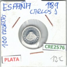 Monedas Juan Carlos I: CRE2576 MONEDA 100 PESETAS ESPAÑA JUAN CARLOS I PLATA 1989
