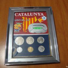 Monedas Juan Carlos I: CUADRO MONEDAS MUNDIAL 82 CATALUNYA NARANJITO
