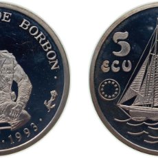 Monedas Juan Carlos I: SPAIN KINGDOM 1993 5 ECU (DON JUAN DE BORBON) SILVER (.925) MADRID MINT (36000) 33.62G PF X M9