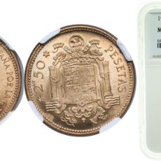 Monedas Juan Carlos I: SPAIN NATIONALIST GOVERNMENT 1953 *19-56 2½ PESETAS - FRANCISCO FRANCO ALUMINIUM BRONZE MADRID MINT