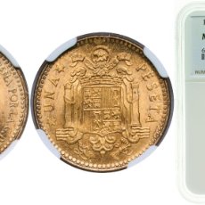 Monedas Juan Carlos I: SPAIN KINGDOM 1953 *19-53 1 PESETA - FRANCISCO FRANCO (BENLLIURE) ALUMINIUM BRONZE MADRID MINT (370