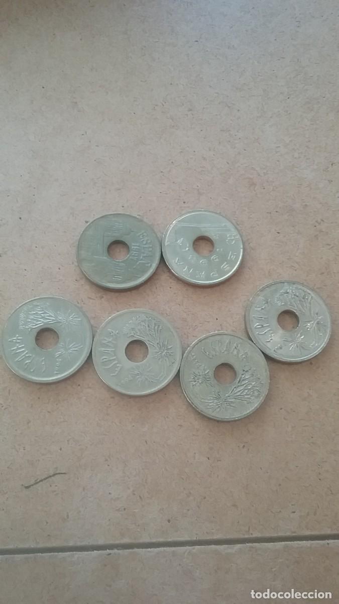 M&uuml;nzen unter Juan Carlos I: Lote 6 monedas 25 pesetas 1993,94 y 97 (808-2)