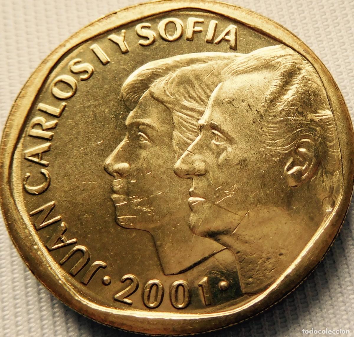 Monedas Juan Carlos I: Moneda de 500 Ptas, de 2001, sin circular - Foto 1
