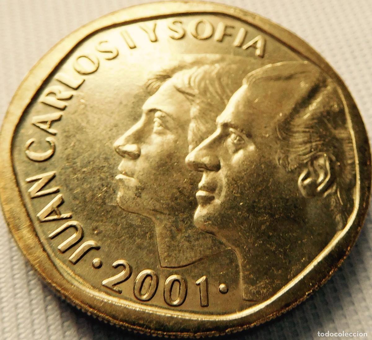 Monedas Juan Carlos I: Moneda de 500 Ptas, de 2001, sin circular - Foto 1