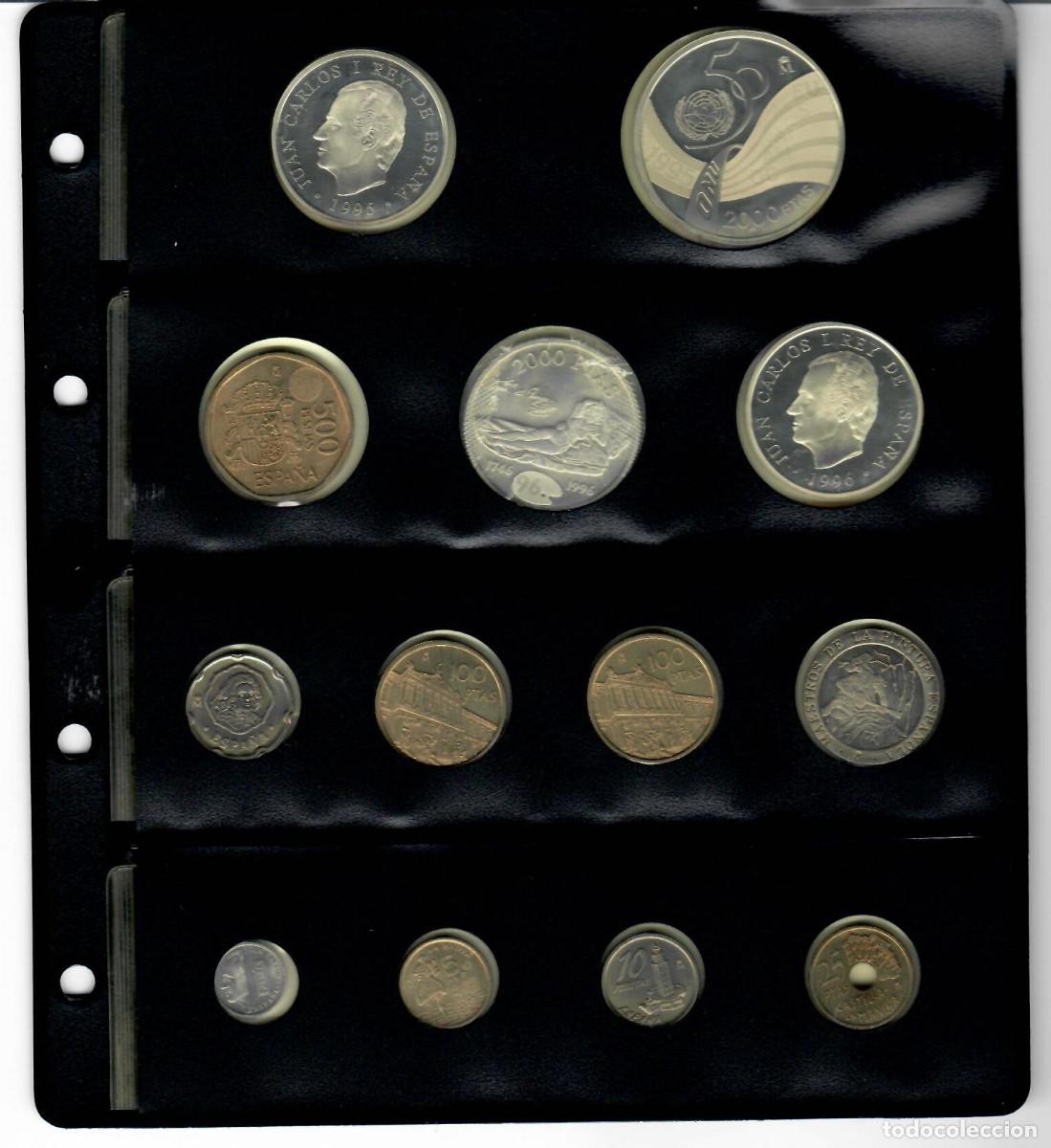 Monedas Juan Carlos I: HOJA COMPLETA MONEDAS 1996 - Foto 2