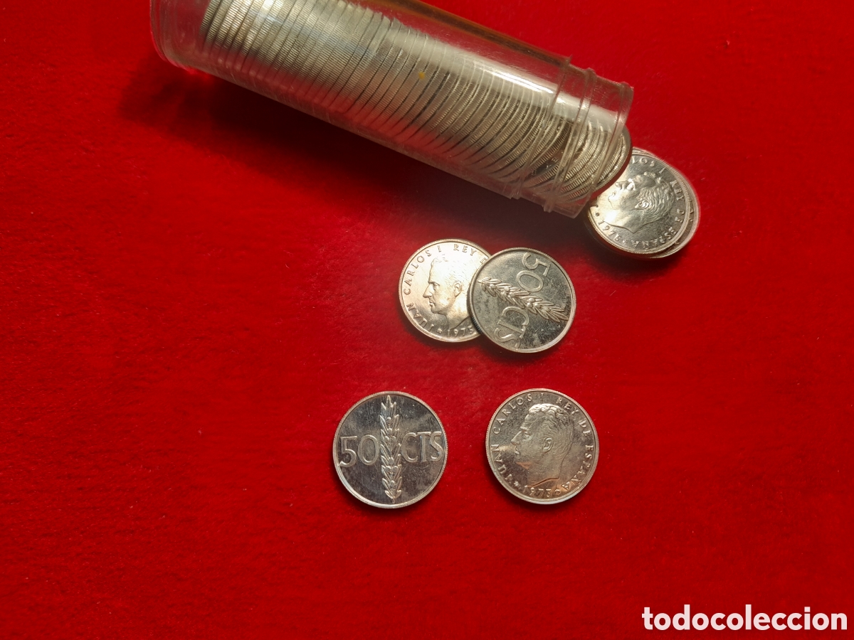 Monedas Juan Carlos I: Moneda 50 c&eacute;ntimos 1975 UNC - Foto 1