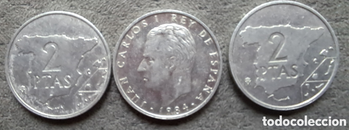 Monedas Juan Carlos I: 3 monedas de 2 pesetas - Foto 1