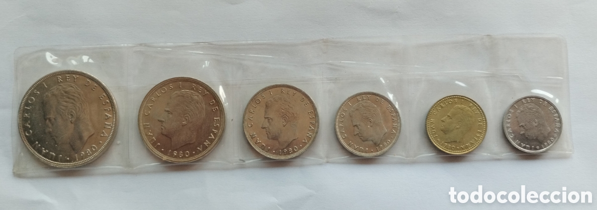 Monedas Juan Carlos I: TIRA DE MONEDAS DE JUAN CARLOS I 1980 ESTRELLA 80 MUNDIAL SIN CIRCULAR
