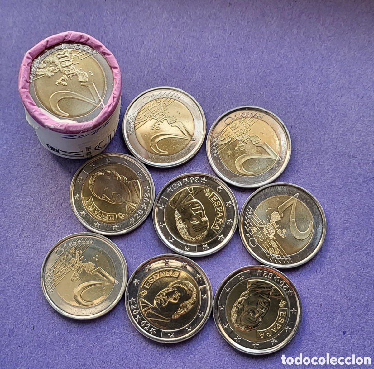 Monedas Juan Carlos I: 2002. 9 monedas SC 2&euro; - Foto 1