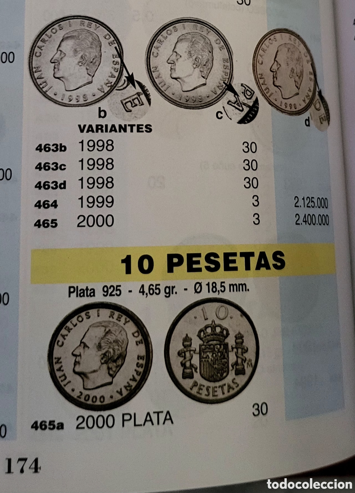 Monedas Juan Carlos I: ERROR 100 monedas de 10 pesetas 1998 - Foto 2