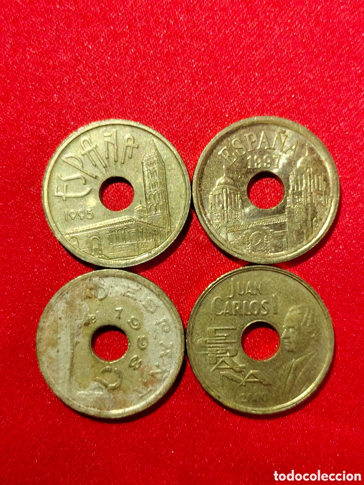 Monedas Juan Carlos I: 4 Monedas 25 Ptas Espa&ntilde;a