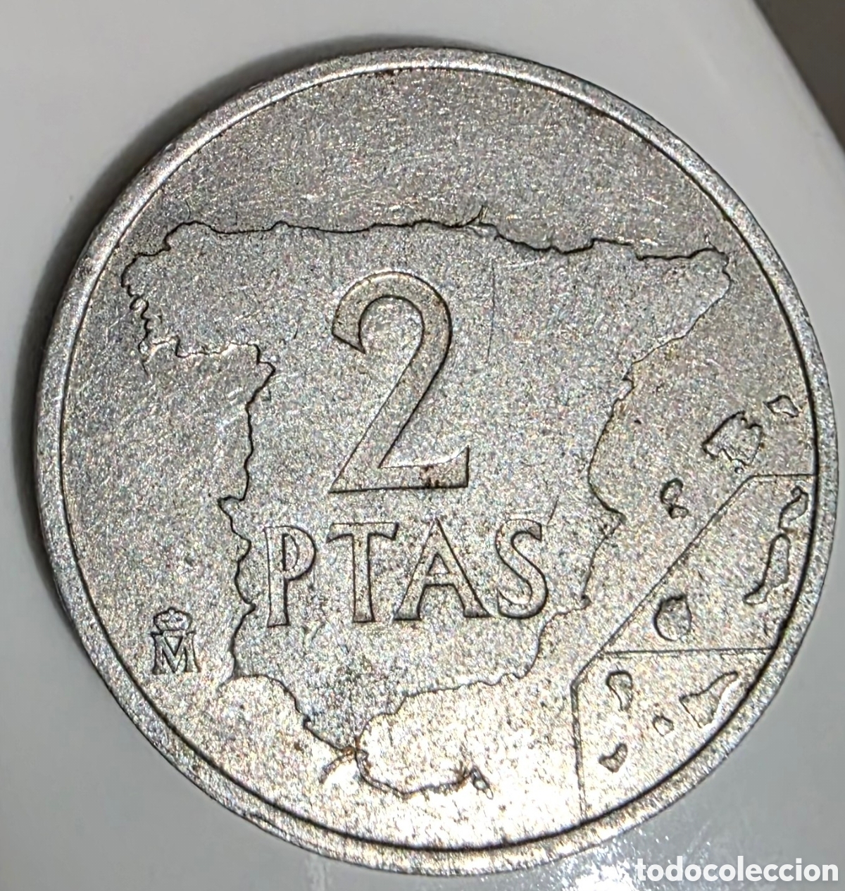 Monedas Juan Carlos I: Moneda de 2 pesetas. 1982 - Foto 2