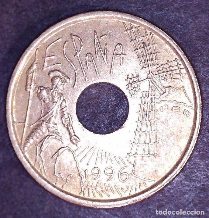 Monedas Juan Carlos I: 25 pesetas a&ntilde;o 1996. - Foto 1