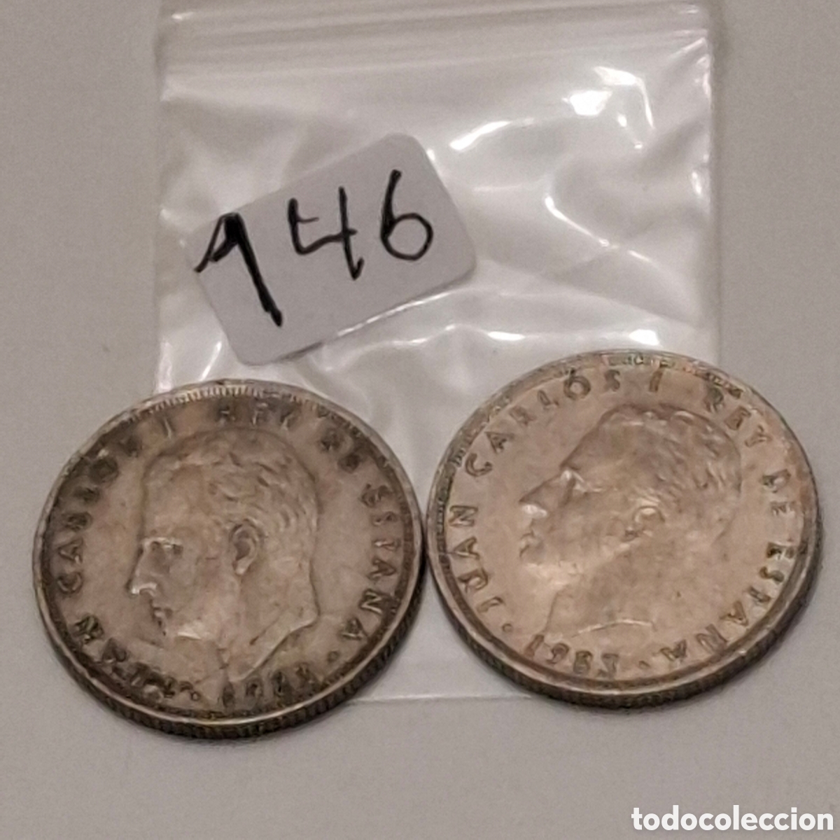 Monete Juan Carlos I: Dos Monedas De 25 Pesetas, Juan Carlos I Rey De Espa&ntilde;a 1983, Corona Real.