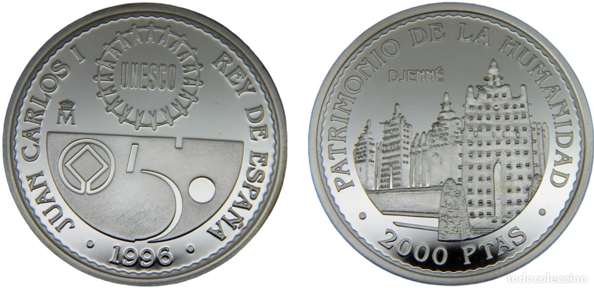 Moedas Juan Carlos I: Spain Kingdom Juan Carlos I 1997 M 2000 Pesetas UNESCO World Heritage, Djenne