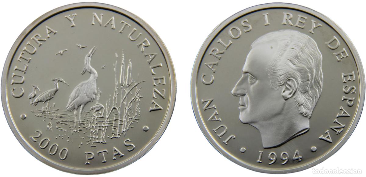 Monnaies Juan Carlos I: Spain Kingdom Juan Carlos I 1994 M 2000 Pesetas Culture and Nature, Do&ntilde;ana National Park