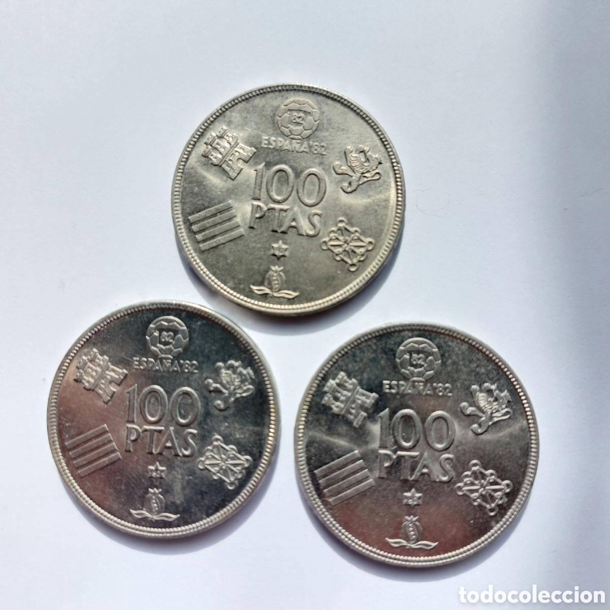 Monnaies Juan Carlos I: 3 monedas 100 pesetas Espa&ntilde;a&rsquo;82 Mundial 82 Juan Carlos I (1980)