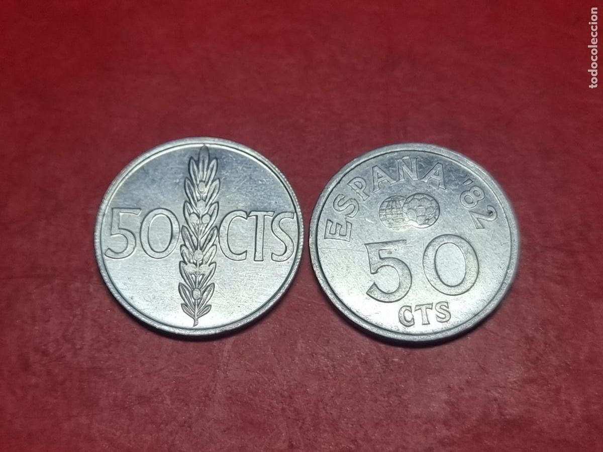 M&uuml;nzen unter Juan Carlos I: LAS 2 MONEDAS 50 CENTIMOS J.CARLOS I
