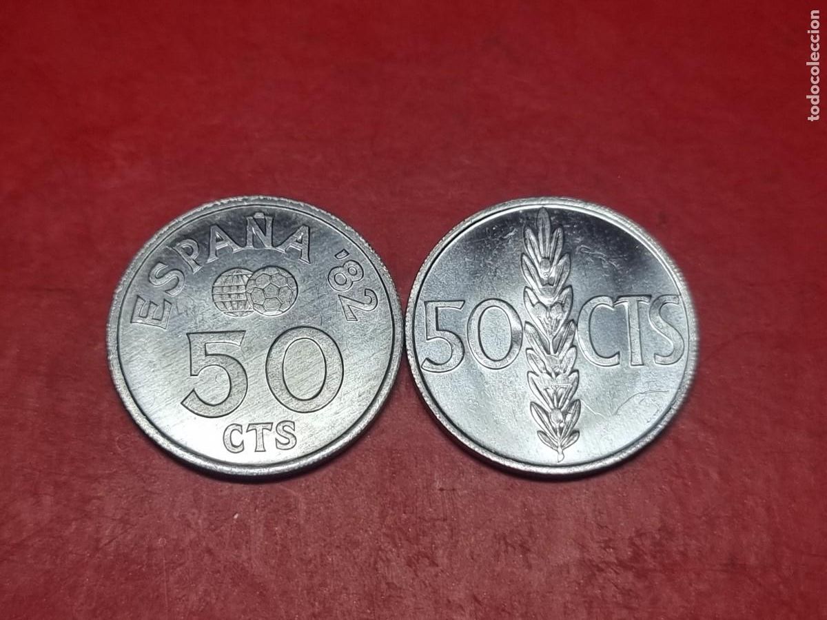 M&uuml;nzen unter Juan Carlos I: LAS 2 MONEDAS 50 CENTIMOS J.CARLOS I