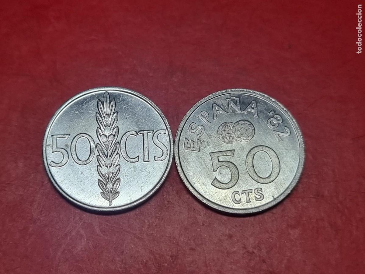 M&uuml;nzen unter Juan Carlos I: LAS 2 MONEDAS 50 CENTIMOS J.CARLOS I