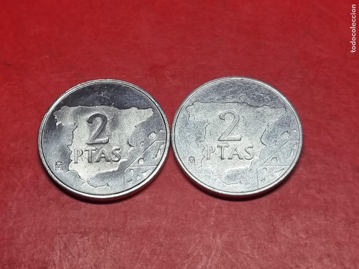 M&uuml;nzen unter Juan Carlos I: LAS 2 MONEDAS 2 PESETAS 1982 1984 J.CARLOS I