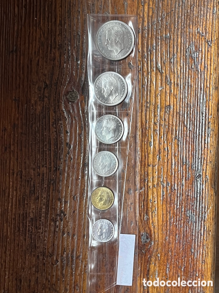 Monedas Juan Carlos I: COLECCION 6 MONEDAS TRANSICI&Oacute;N 1975 JUAN CARLOS I ESTRELLA 76 SIN CIRCULAR.