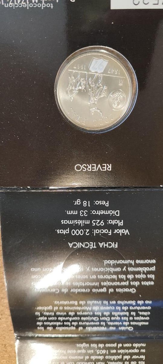 Monnaies Juan Carlos I: ESTUCHE DE LA FNMT DE LA MONEDA DE 2000 PESETAS DE PLATA 1997 SIN CIRCULAR