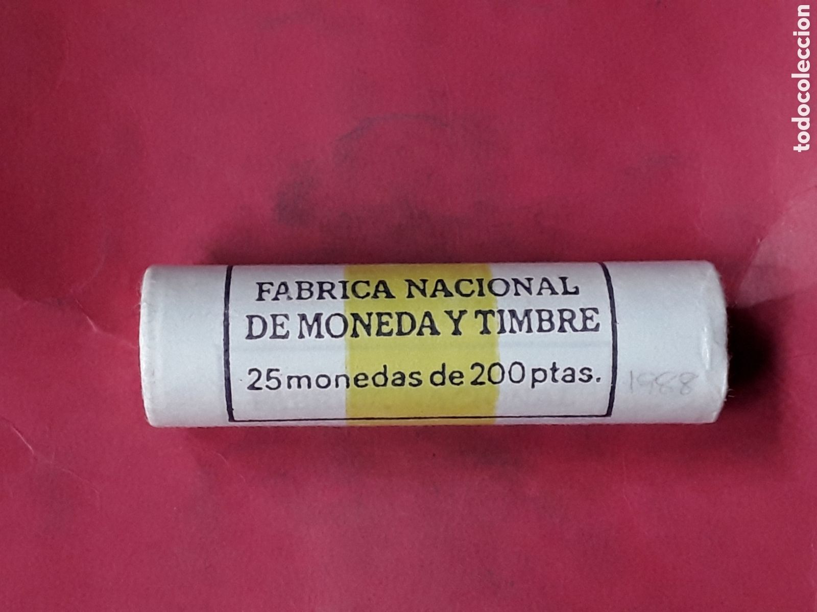 M&uuml;nzen unter Juan Carlos I: CARTUCHO FNMT DE 25 MONEDAS DE 200 PESETAS 1988. JUAN CARLOS I. SIN CIRCULAR