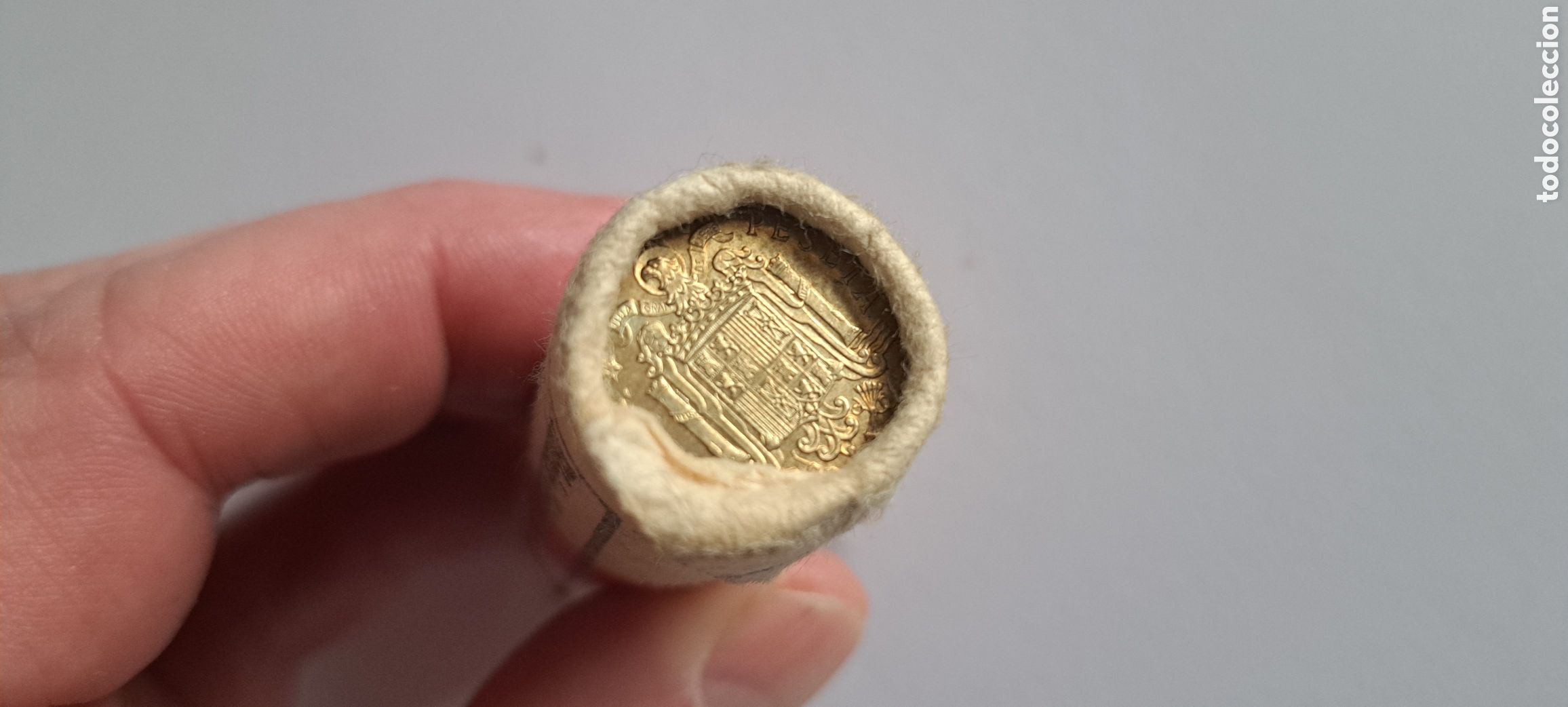 Monedas Juan Carlos I: ANTIGUO CARTUCHO BLISTER A MEDIO DE 1 PESETA 1975 ESTRELLA 76 REY JUAN CARLOS TRANSICION - SIN CIRCU