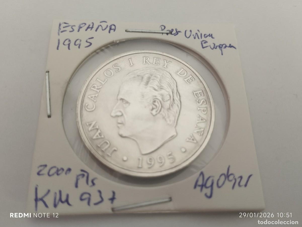 Monedas Juan Carlos I: 1 moneda plata 2000 ptas 1995 - Foto 1